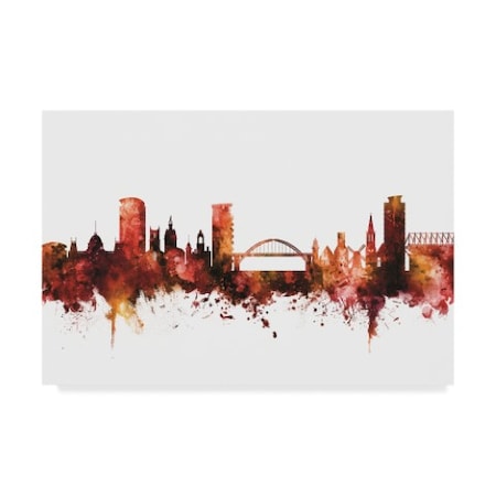 Michael Tompsett 'Sunderland England Skyline Red' Canvas Art,22x32